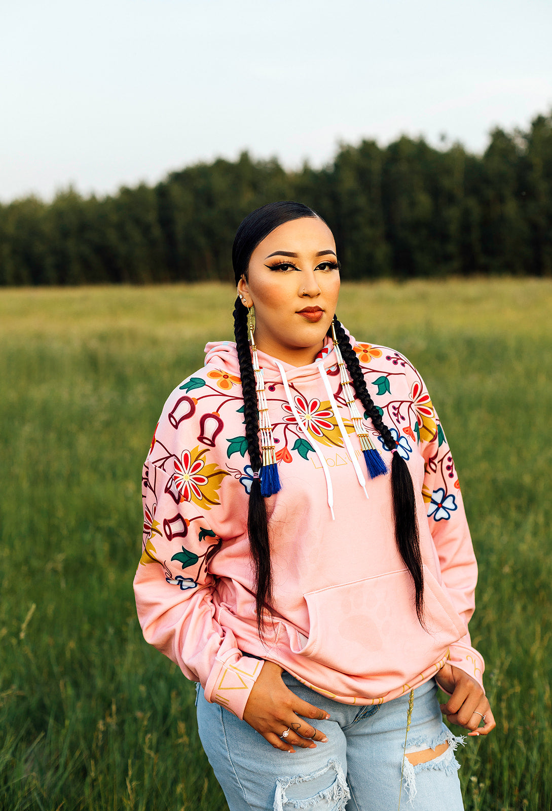 Cheyenne Pink Maskawitehew Hoodie (PRE-ORDER)