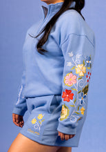 Load image into Gallery viewer, Cornflower Blue Spirit in Bloom Quarter Zip
